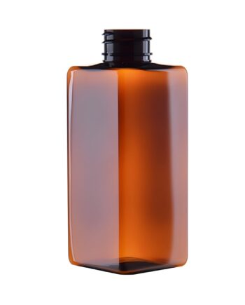 250 Ml  Firkantet Brun Pet Plastflaske   28 410