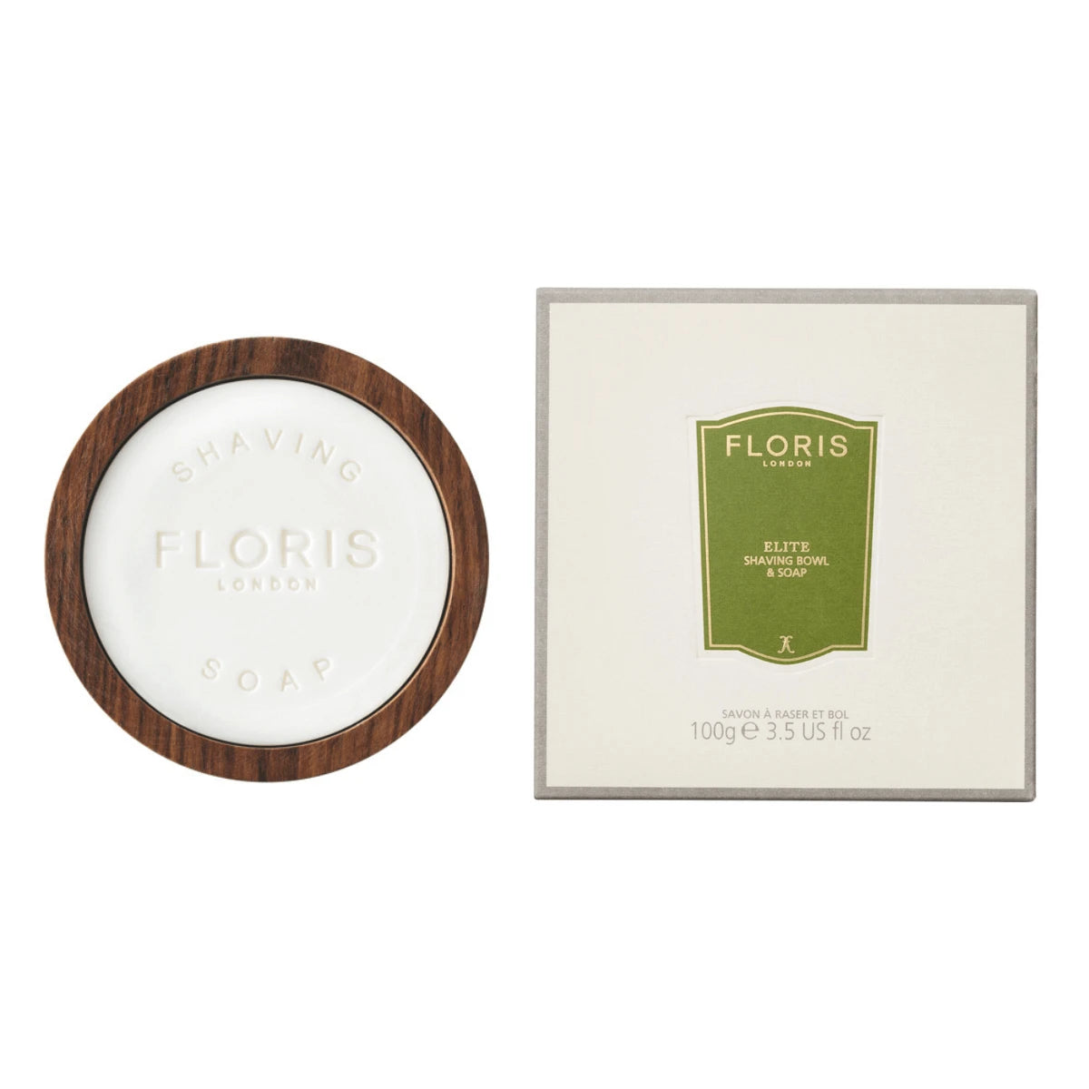 Floris London Elite  Barbersæbe I Træskål  100 Gr