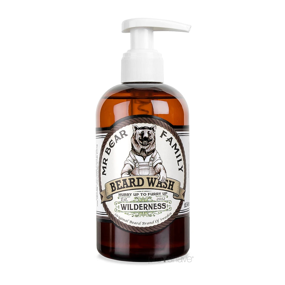 Mr  Bear Skægshampoo  Beard Wash  Wilderness  250 Ml