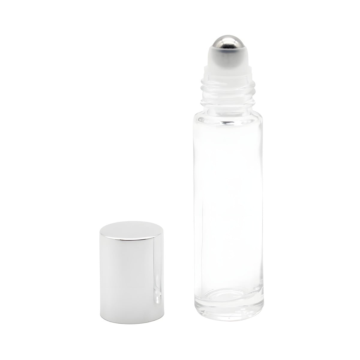10 Ml Rulleflaske i Glas med Sølv Låg – Skønhed på Farten!