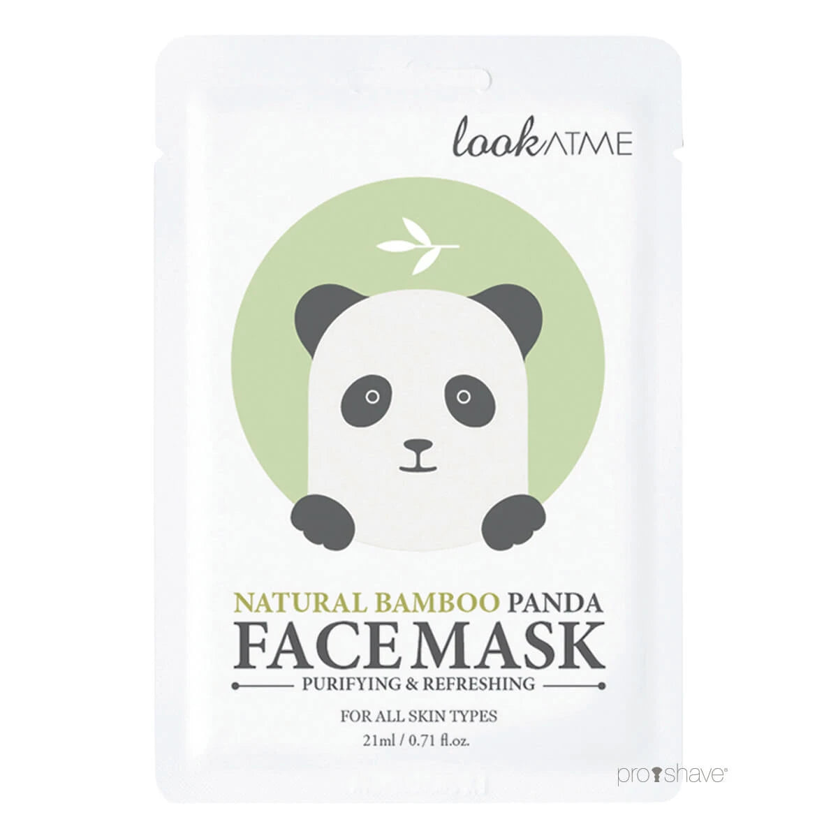 Look At Me Face Mask  Panda  Natural Bamboo  Bemærk Dato