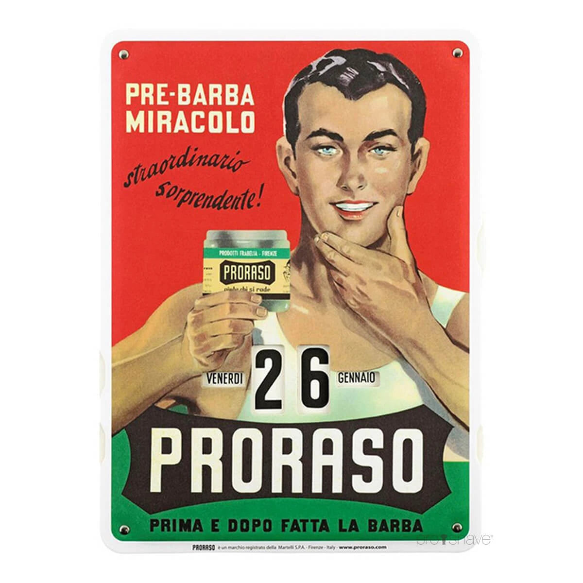 Proraso Kalender  Vintage Gino  27 X 37 Cm