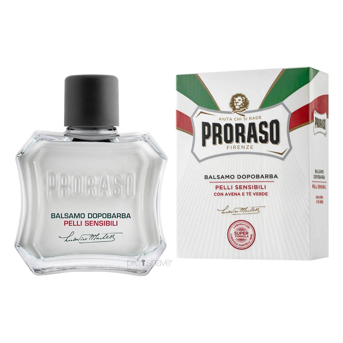 Proraso Aftershave Balm   Sensitive  Grøn Te   Havre  100 Ml