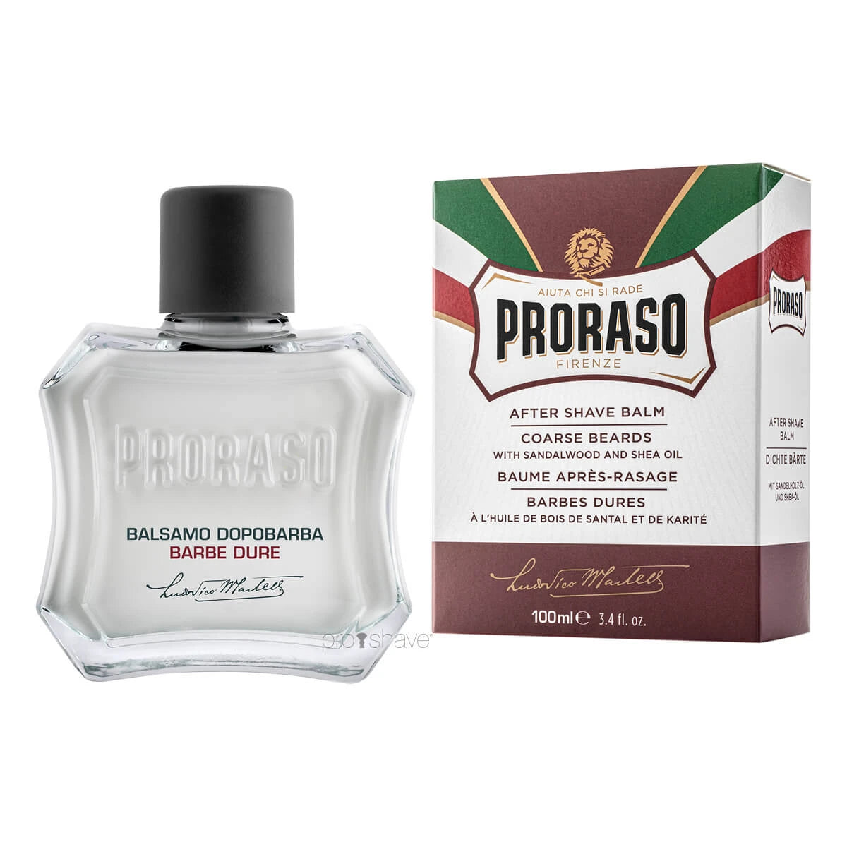 Proraso Aftershave Balm   Nourishing  Sandeltræsolie Og Sheasmør  100 Ml