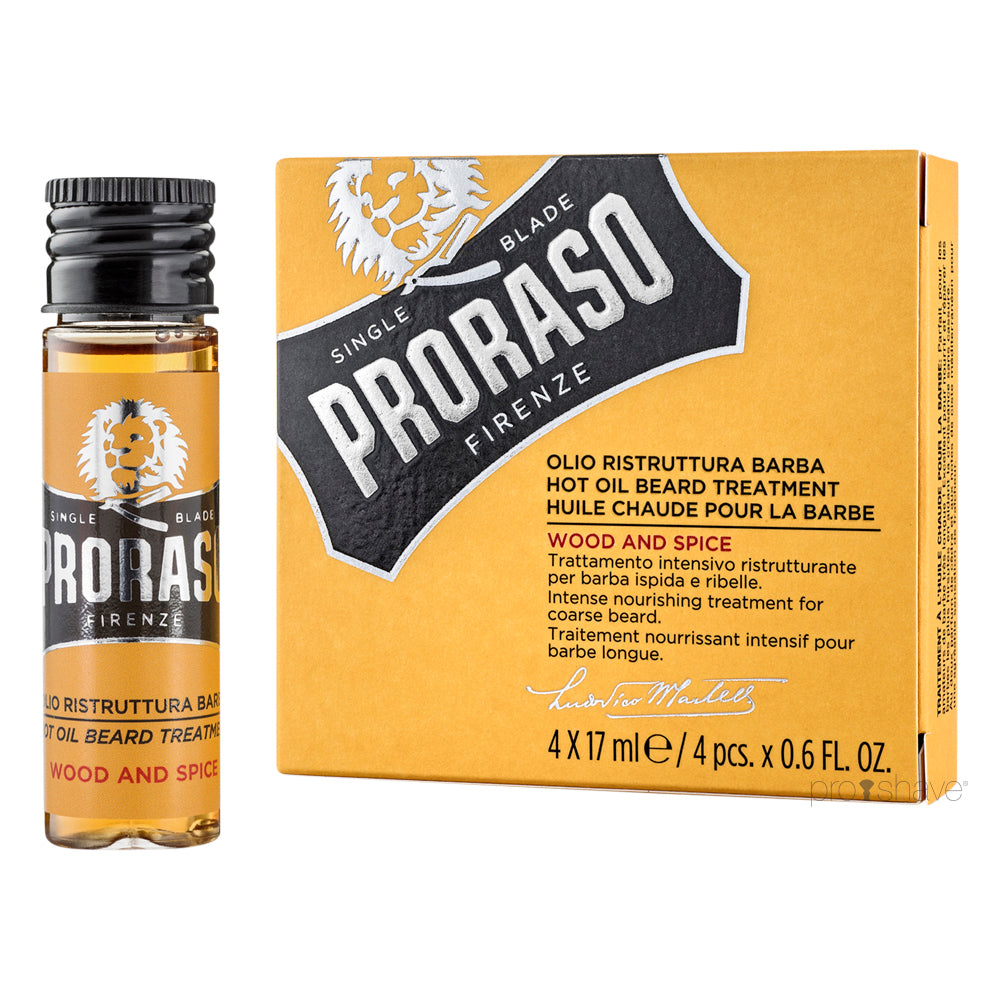 Proraso Varm Skægolie  Wood   Spice  4x17 Ml