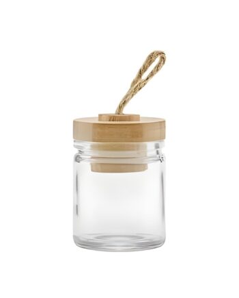 40 Ml Klar Glas Krukke med Trælåg - Ideel til Skønhed!