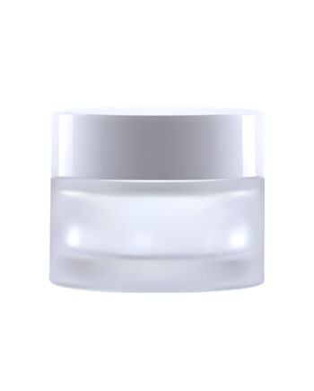 50 ml Glascremebøtte med Hvidt Låg - Perfekt til Kosmetik