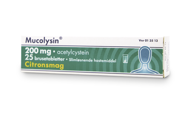 Mucolysin Citron   25 Brusetabletter