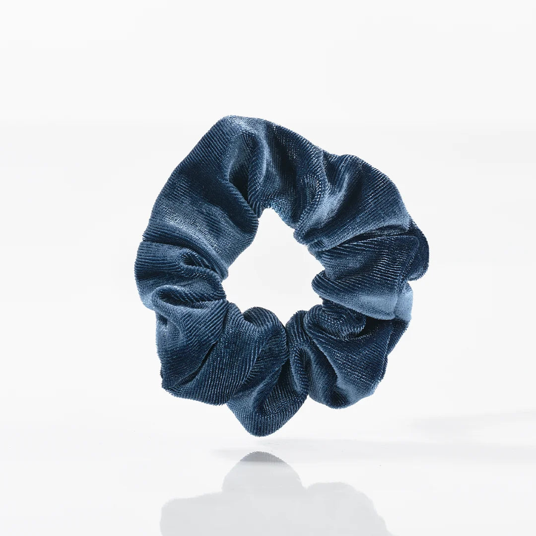 Velour Scrunchies   Blå