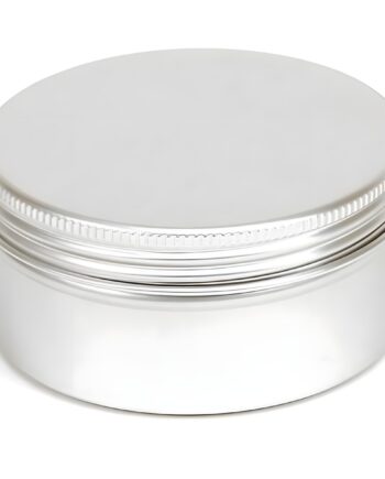 Aluminium Bøtte 250 Ml Med Skruelåg Og Skumgummipude   Lakeret Indvendigt  Tæt Lukning  Diameter 90 Mm  Højde 45 Mm   Hedenhus