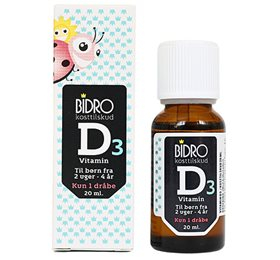 Bidro D3 Vitamin Dråber til Baby - 20ml, Sund Vækst!