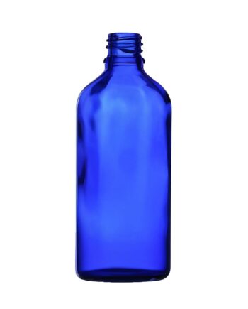 100 Ml  Blå Glasflaske   Din18