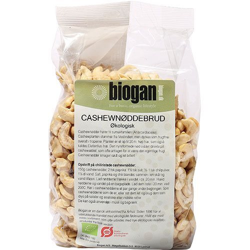 Biogan Cashewnødder I Brud ø   500 G
