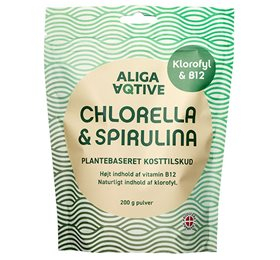 Aliga Aqtive Chlorella & Spirulina Pulver 200 G - Sundhedstilskud