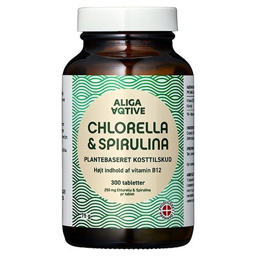 Chlorella   Spirulina   300 Tabletter