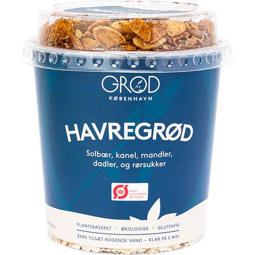 Grød Havregrød M  Solbær  Kanel  Mandler  Dadler ø