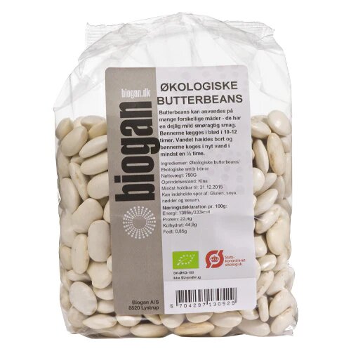 Butterbeans økologisk   500 Gram