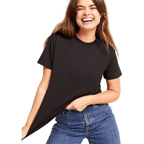 Women S Classic Crew Neck T Shirt Sort Str  S