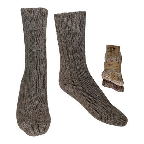 Strømper Brun   Beige Str  39 42 2 Pak