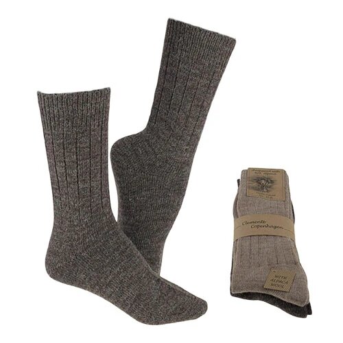 Strømper Brun   Beige Str  35 38 2 Pak