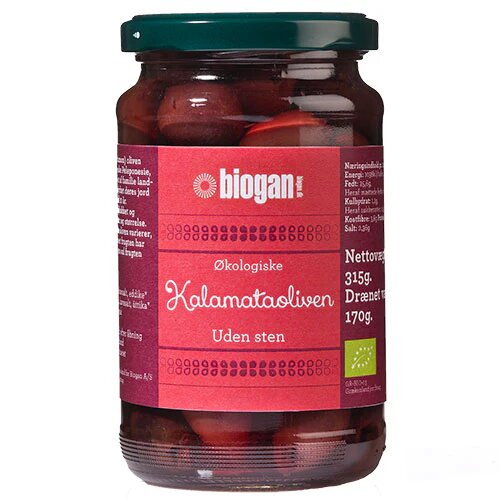 Oliven Kalamata U  Sten øko    340 Gram
