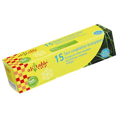Fryseposer Af Bioplastik 15 Stk 6l   1 Pk