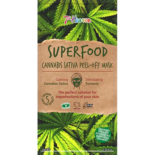 7th Heaven Ansigtsmaske Superfood Canabis Sativa   10 Ml