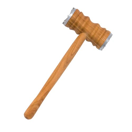 Kødhammer M  2x Metal I Kirsebærtræ 28 Cm