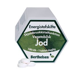 Berthelsen Jod 225 Mcg - Vegetabilsk Kosttilskud 180 Tab