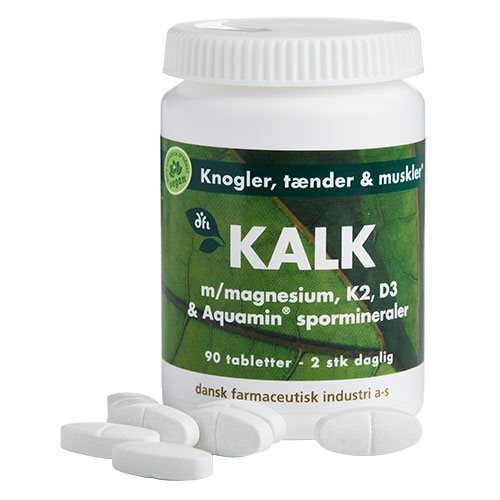 Kalk M  Magnesium  K2  D3   Spormineraler   90 Tabletter