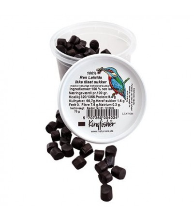 Ægte Italiensk Lakrids fra Kingfischer - 75 Gr Delikatesse