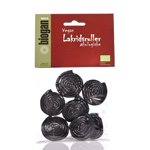 Biogan Økologiske Lakridsruller - Vegansk Søde Snack