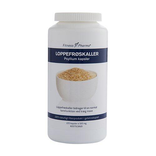 Loppefrøskaller Psyllium Fitness Pharma   225 Kapsler