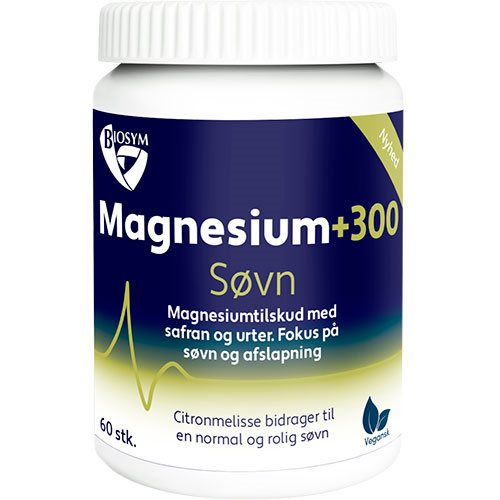 Biosym Magnesium  300 Søvn 60 Kapsler