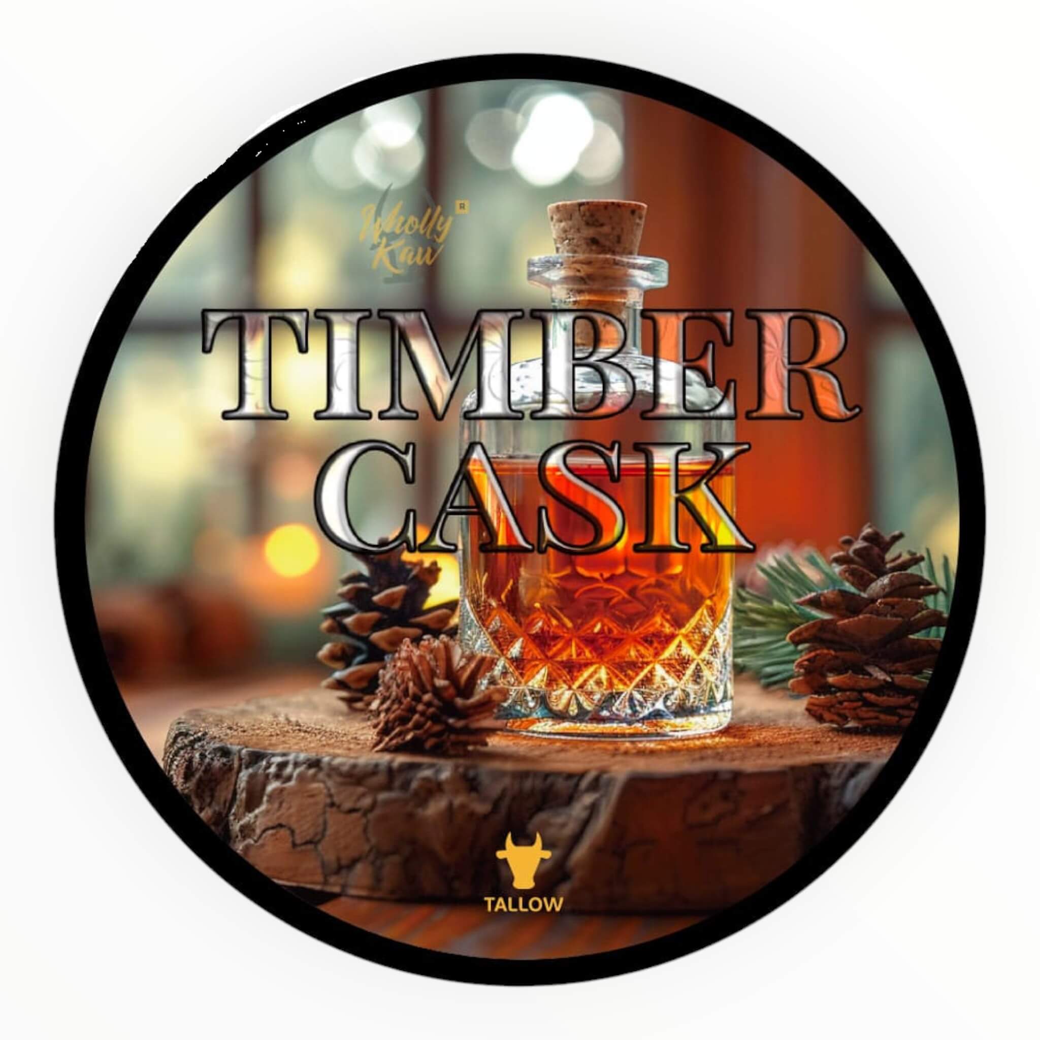 Wholly Kaw Barbersæbe  Creme Fraiche Timber Cask  165 G