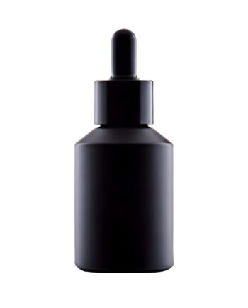 60 Ml Sort Glasflaske med Pipettelåg - Perfekt til Skønhed