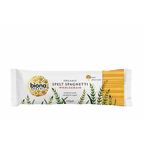 Spelt Spaghetti Fuldkorn økologisk   500 Gram