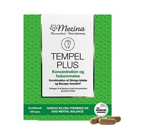 Mezina Tempel Plus 120 Kapsler - Styrk din koncentration!