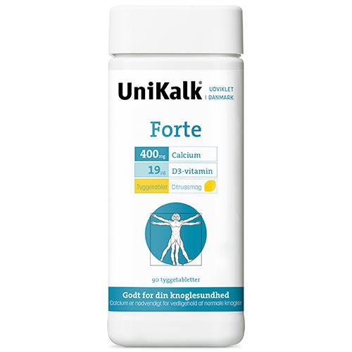 Orkla Unikalk Forte Tyggetablet M  Citrussmag 90 Tab