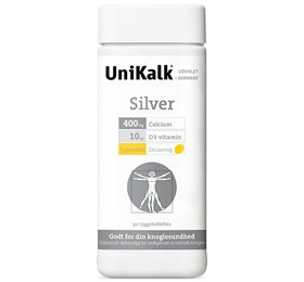 Unikalk Silver Tyggetabletter med D-vitamin - Citrus Smag