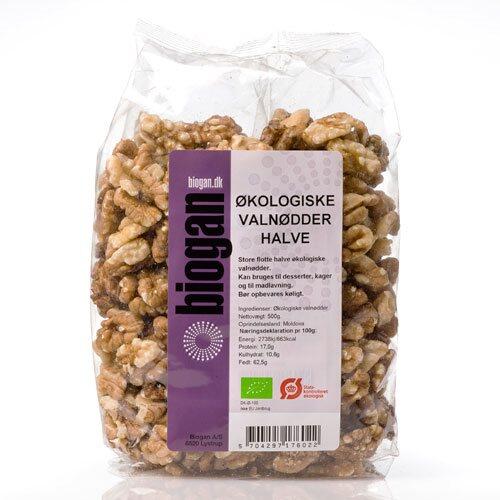 Biogan Valnødder Halve økologiske   500 Gram
