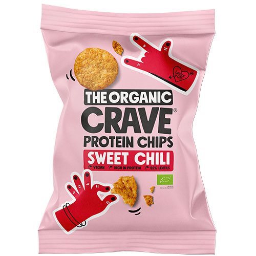 Veganske Protein Chips M  Sweet Chili økologiske   75 Gram