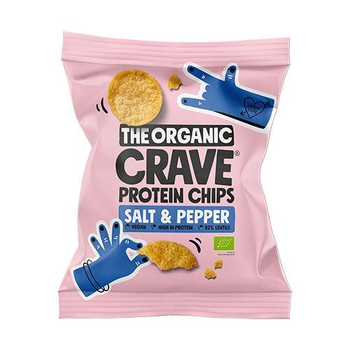 Veganske Protein Chips M  Salt Og Peber økologiske   30 Gram