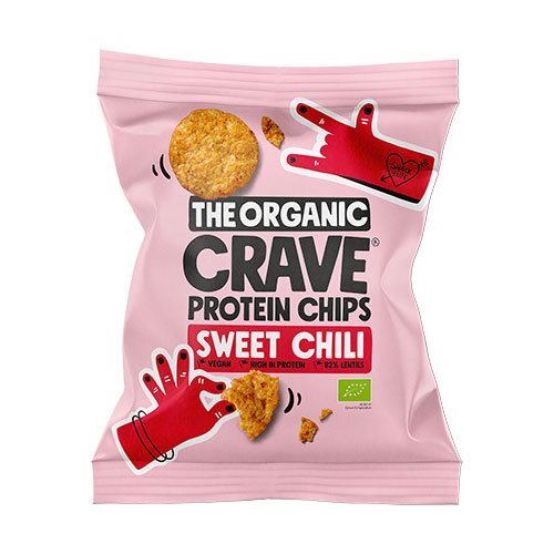 Veganske Protein Chips M  Sweet Chili økologiske   30 Gram