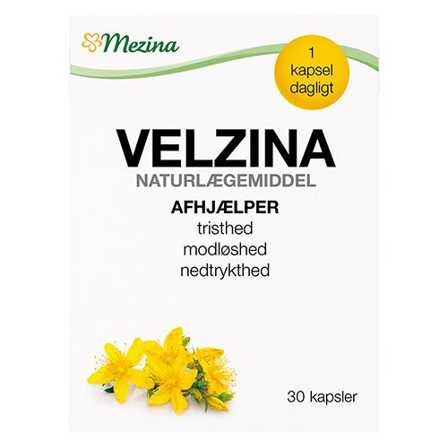 Velzina 30 Kapsler – Naturlægemiddel mod nedtrykthed
