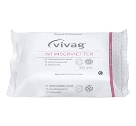 Vivag Intimservietter 30 Stk - Mild og Skånsom Pleje