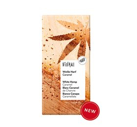 Vivani Økologisk Hvid Chokolade med Karamelliseret Hamp 80g
