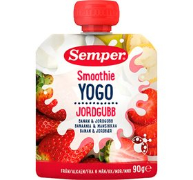 Yogo Smoothie med Banan og Jordbær til Børn 90g