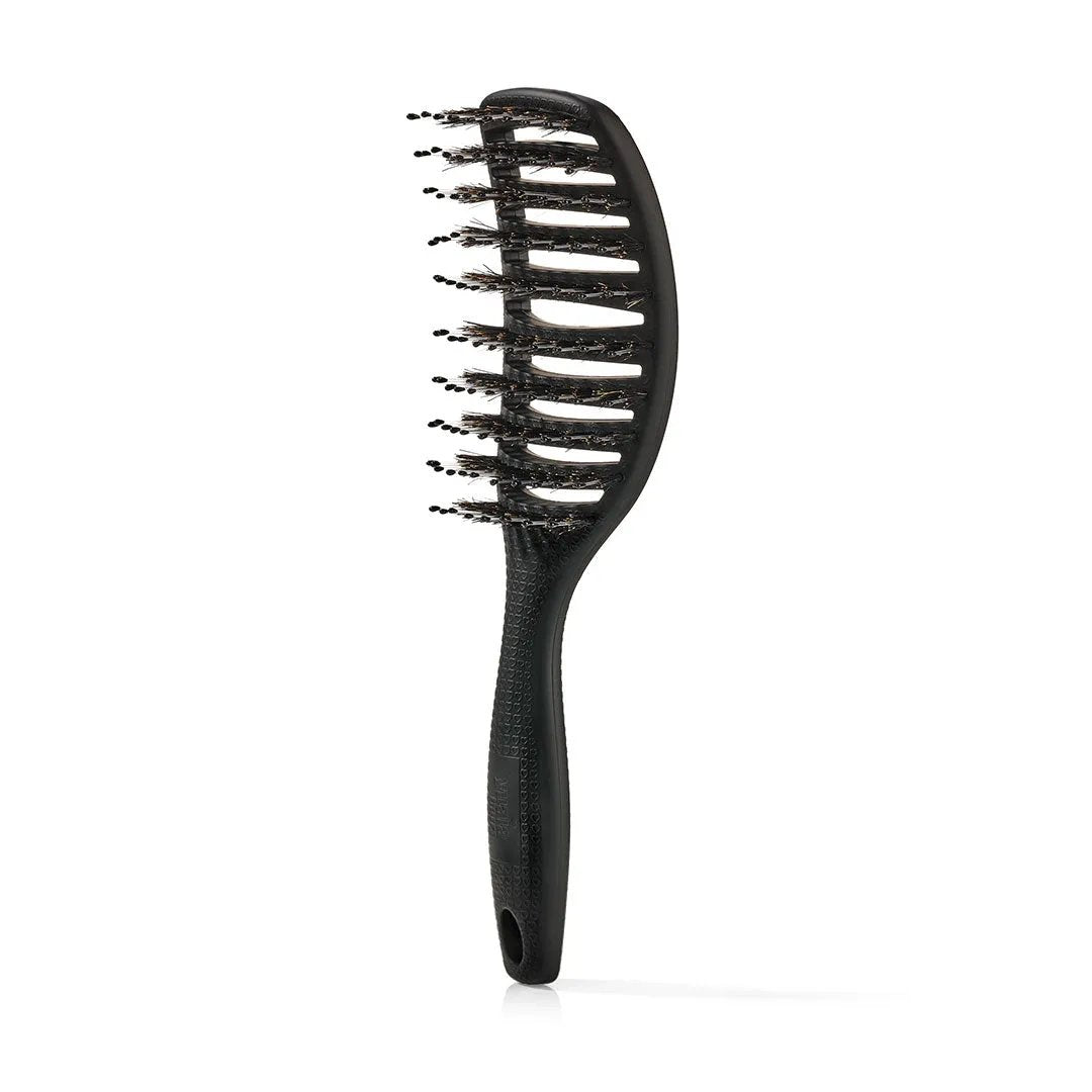 Curvy Brush   Hårbørste Med Vildsvinehår   Soft Black
