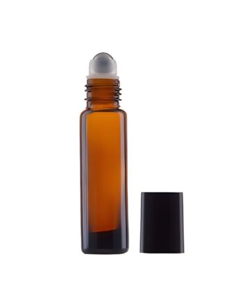 Brun Glasflaske med Rullehoved - 10 ml til Skønhedsprodukter
